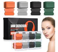 Binnan 8pcs Machoire Musculation, Muscler Machoire, Exerciseur de Mâchoire, Gomme Machoire Musculation, Jawliner Trainer Gomme Machoire pour Hommes Femmes Jaw Design