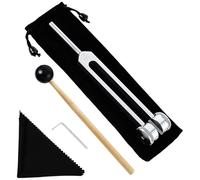 Binnan Diapason, Diapason 128hz Thérapeutique, Diapason Therapeutique, Diapason 128hz Aluminium avec Marteau en Silicone, Outil de Réparation, Chiffon Nettoyage, Sac Velours