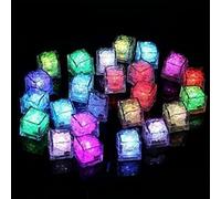 Binnan Lot de 12 Coloré Glaçon Lumineux LED, Lumineux pour Mariage Club Bar Boisson KTV Décoration Veilleuse Party de Mariage Décor