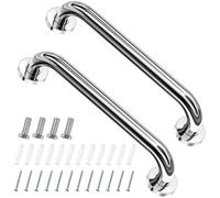 Binnan Lot de 2 poignées de douche, 30 cm en acier inoxydable, barre de préhension en acier inoxydable chromé, barres handicapées, poignées pour personnes âgées, personnes handicapées