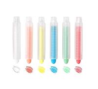 Binnan Lot de 6 Crayons Craie sans Poussière avec Porte-Craie, Craie sans Poussière de 6 Couleurs, pour Enfants