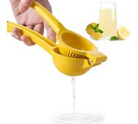Binnan Presse Citron Manuel à Levier, Presse Citron, Presse-Agrumes Manuel en métal pour Maximum de jus Agrume, Orange, Ou Autres Fruits(Jaune)