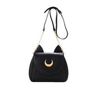 Binnan Sac à Main Bandoulière, Agrémenté avec la Belle Conception d'oreille de Lune et de Chats Mode Mignon, Cuir PU, Noir