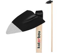 KOTARBAU® Binette 138 x 110 mm Cœur Houe en Acier avec Manche en Bois 110 cm Accessoire de Jardin Outil de Jardinage Accessoires de Plantation