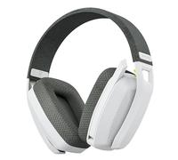 BINNUNE BW06 Casque Gaming sans Fil, 2,4 GHz Casque Bluetooth sans Fil avec Micro pour PS5, PS4, PC, Switch, Mac, Mobile, Casque Gaming Réduction du Bruit avec Son Stéréo, Batterie de 60h - Blanc