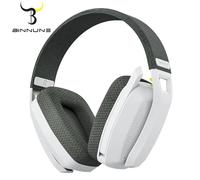 BINNUNE BW06 casques Bluetooth Gamer avec micro pour PS5 PS4 PC Mac Playstation casque de jeu sans fil 2.4GHz avec Microphone Gray