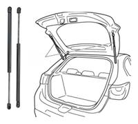 BINNXC 2Pcs Vérin Hayon de Coffre Arrière pour Jeep Grand Cherokee IV (WK,WK2) 2011-2013(OEM:55113632AA)-73.9cm,Voiture Vérins À Gaz Hayon Choc Ascenseur Barre De Support