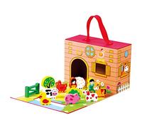 Bino 70612 Farm Boîte de Voyage Multicolore - version allemande