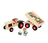 Bino - 82077 - Tracteur avec de ABC - cubes à construire
