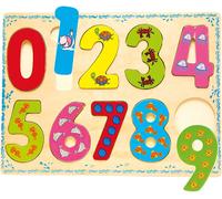 Bino Jouets en bois Puzzle à compter Chiffres