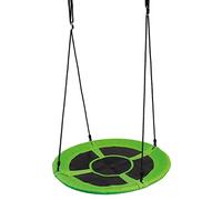 Bino World of Toys balançoire à nid Rond, balançoire pour Enfants à partir de 3 Ans (balançoire à Plateau en PP, siège fermé pour Une Assise Douce, diamètre 100 cm, Charge jusqu'à 150 kg), Vert