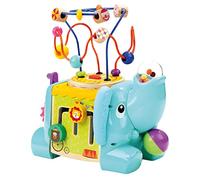 Bino World of Toys Moteur Cube éléphant, Jouet pour Enfants à partir de 1,5 Ans (Jouet en Bois avec 5 possibilités de Jeu différentes, favorise la motricité, Design adapté aux Enfants), Multicolore