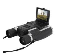 Binoculaires avec Caméra Intégrée, Jumelles Puissantes 12x32 pour Adultes, Écran LCD 2,4 Pouces, Vision Nocturne Haute Résolution, Zoom Optique Professionnel Compact Léger