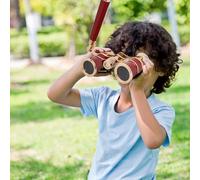 Binoculaires d'opéra Zenithaur pour théâtre, télescope binoculaire Portable 3x25 pour Les Femmes et Les Enfants (Rouge)