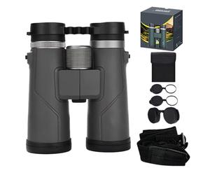 Binoculars Jumelles pour Adultes Haute Puissance, Étanches IPX7, Vision Nocturne en Faible Luminosité, Télescope 12x42 pour l'Observation de la Nature/Oiseaux/Sport (Noir)