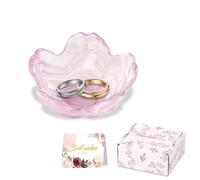 Binoster Plateau à Bijoux Fleuri - Porte-Bague - Plateau à Bijoux - Mignon Organiseur de Vanité - Décor de Chambre - Décor de Table de Nuit Esthétique - Décor de Salle de Bain - Décor de Chambre