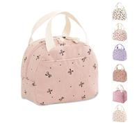 Binoster Sac Isotherme Repas Femme Enfant Glaciere Souple Petit Sac Lunch Bag Repas Pochette Lunch Box Isotherme Bebe Rentree Scolaire pour Travail Pique Nique Voyages Picnic Bureau Cadeau Femme