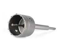BINOTA 80 mm Scie Cloche à Béton Professionnelle - Trépan en Carbure de Tungstène, Queue SDS-Plus (220 mm) et Foret de Centrage Cruciforme pour Béton, Brique, Pierre, Maçonnerie