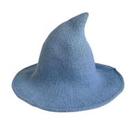 BINOXY Chapeau de sorcier Hip Hop Chapeau de sorcière Chapeau de pêcheur Bleu clair