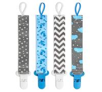 BinPhorm Attaché Tétine pour Bébé,4 PCS Attache Sucette Porte Tetine Bebe Chaîne de Sucette Accroche Tétine pour Bébé Fille