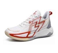 BINQER Chaussures de Basket-Ball Lumineuses for Hommes, résistantes à l'usure et antidérapantes(White,36 EU)