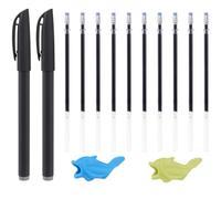 BINQILIN 2 Pcs Stylo Magique avec 10 Pcs Recharges Estompera Automatiquemen 2 Pcs Grippies Aide écriture pour Livre De Calligraphie Enfant