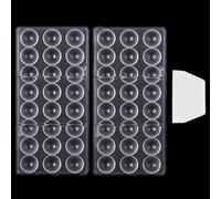 Binwat Moule à chocolat en polycarbonate avec grattoir (demi-cercle, 2 pièces)