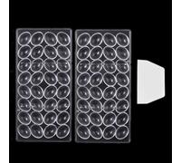 Binwat Moule à chocolat en polycarbonate avec grattoir (forme ovale, 2 pièces)