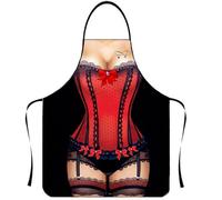binxliuxo 1PC Funny Waterproof Apron with Corset Design Cooking Parties, BBQ, and Baking Oilproof Apron Grilling Working Clothes Cleaning Stain-proof Cover Kitchen Accessory