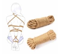 binxliuxo 5m + 10m Ficelle de Chanvre Cordon Mains et Pieds B - D - S - M Fixations du Corps Entier pour Les Enfants