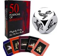 binxliuxo Card Games for Couples - 50 Poses - Dating & Night Card Games - Gifts for Adults(Give Away a Dice as Gifts).
