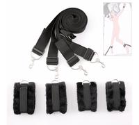 binxliuxo DTREEL Jeux de Chambre à Coucher pour Petits Amis et copines,B/D/S/M Kit Romantique de Ceintures de lit en Nylon Confortables