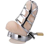 binxliuxo EKIDAZ 1 PC Pouces De Matériau en Acier Inoxydable Hommes ċağé dé ċhastété poŭr hommé métal aċiér ċoŭrté poŭr hommé ċéintŭré