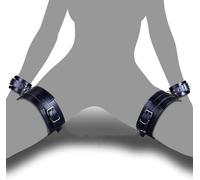 binxliuxo EKIDAZ Série de Tension en Cuir Noir pour Cuisses B-D-S-M Ensemble de Fournitures pour la Fixation des Chevilles