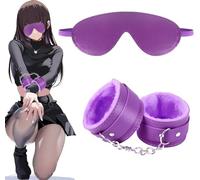 binxliuxo Fluoro 2PCs S x-t y Accessoires Ensemble et Masque pour Les Yeux Violet B-d-s-m Ensemble de Yoga šex ạdulte Sèxtôyse Kit