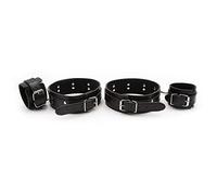 binxliuxo Fluoro B-D-S-M Ceinture de sécurité en Cuir PU pour Poignet et Cuisse