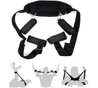 binxliuxo Noir Couple Nylon lit de Couchage B - D - S - M Yoga Ouvert Jambes Sangles