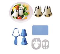 binxliuxo Sushi Making Kit Rice Ball Molds Bento Accessories Sandwich Cutters Kitchen Tools for party (Blue)