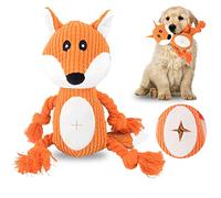 BINYI Jouet pour Chien Indestructible Jouets sonores en Peluche Jouet interactif Doudou pour Chien Jouet Chien Couineur Jouet à Mâcher pour Petits et Moyens Chiens