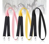 BINYI Licol Cheval Hobby Horse Accessoire 3 Paires Bridon de Cheval Accessoires Rênes pour Cheval de Loisir 120 cm Bride de Cheval en Tricot Rênes Longues avec Mousqueton (3 Couleurs)