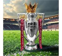 BINZHIGE Réplique du trophée de la Premier League, modèle Coupe du championnat de football, 32 cm, Trophée de sport avec couronne