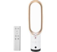BINZHIGE Ventilateur tour sans pales de 69 cm avec purificateur d'air, télécommande, oscillation à 80°, minuterie 8h, 4000-5600 tr/min, doré