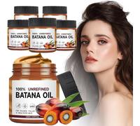 Bio Batana Oil for Hair Growth Huile de Batana pour cheveux non raffinée du Honduras pour des cheveux plus sains, plus épais et plus épais (5 pièces)