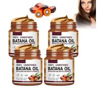 Bio Batana Oil for Hair Growth Huile de Batana pour cheveux non raffinée du Honduras pour des cheveux plus sains, plus épais et plus denses (lot de 4)