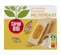 BIO - Biscottes tartines multicéréales bio CEREAL | Croquant et savoureux | Idéal pour le petit déjeuner | la boite de 145 g | LOT DE 4