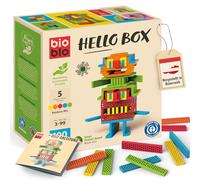 Bioblo Jeu de construction Hello Box Rainbow Mix 100 briques 5 couleurs - Version allemande