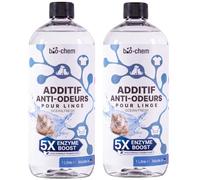 bio-chem additif enzymatique anti-odeurs pour lessive 2L - Ocean Fresh | Formule 5X Enzyme Boost & probiotiques - anti odeurs sueur, animaux - Pour affaires de sport, de travail, du quotidien