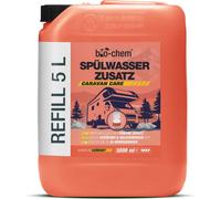 bio-chem Bio Additif pour eau de rinçage 5 L concentré pour réservoir de chasse I Nettoyant WC Rinse Flush pour toilettes de camping, toilettes chimiques et toilettes mobiles AVEC & SANS réservoir d'e
