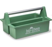 bio-chem Boîte de transport Boîte à outils Boîte de rangement | Organisateur pour ustensiles de nettoyage | avec poignée de transport en aluminium de haute qualité et deux étagères ouvertes | 35 x 23