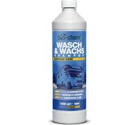 bio-chem Caravan Wash & Wax Shampoo - 1L concentré - Avec cire de carnauba pour la brillance et la protection - Camping-car, caravane, bateau - Auto-séchant, pH-neutre - Germany
